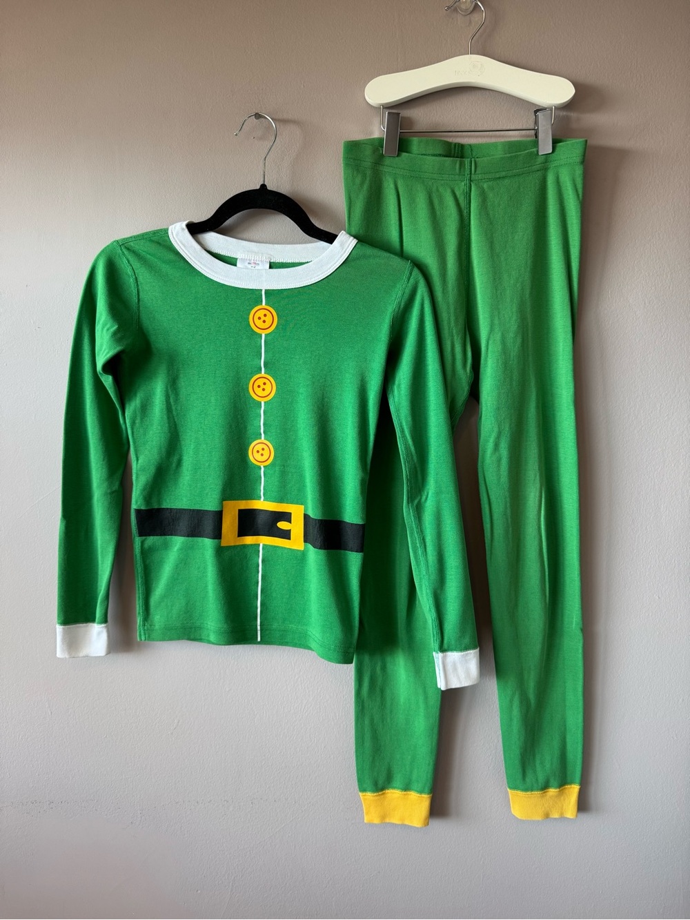 Hanna Andersson Buddy the Elf Long John 100% Organic Cotton Pajama Set 12 Years